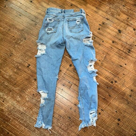 American Eagle destroyed distressed normcore 0 Mom jeans - Picture 3 of 3
